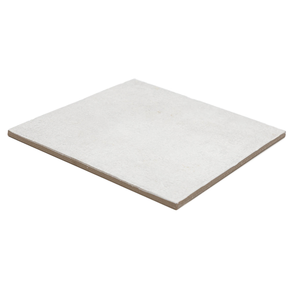 Verity Seas 8" x 8" White Porcelain Matte Tile