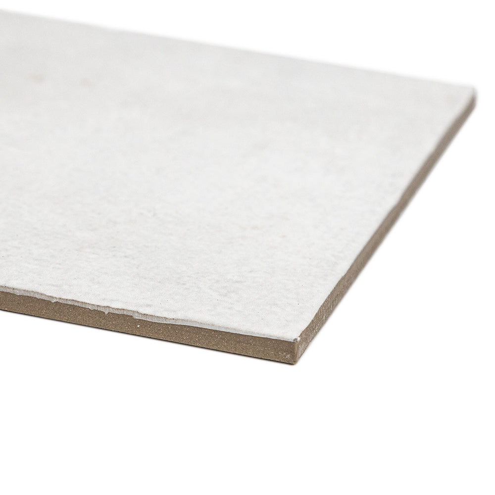 Verity Seas 8" x 8" White Porcelain Matte Tile
