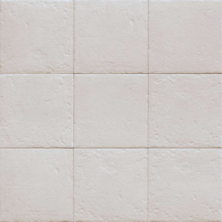 Verity Seas 8" x 8" White Porcelain Matte Tile