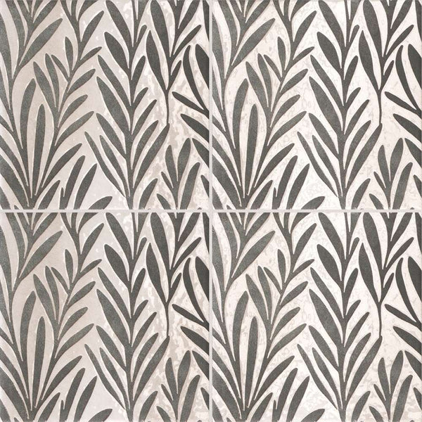 Olea 6" x 6" Leaves Porcelain Semi-Gloss Tile