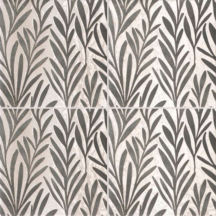 Olea 6" x 6" Leaves Porcelain Semi-Gloss Tile