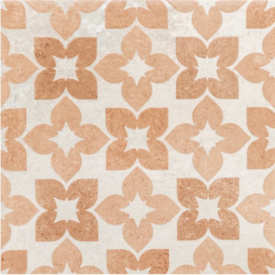 Phlox 8" x8 " Ocre Porcelain Matte and Shiny Tile