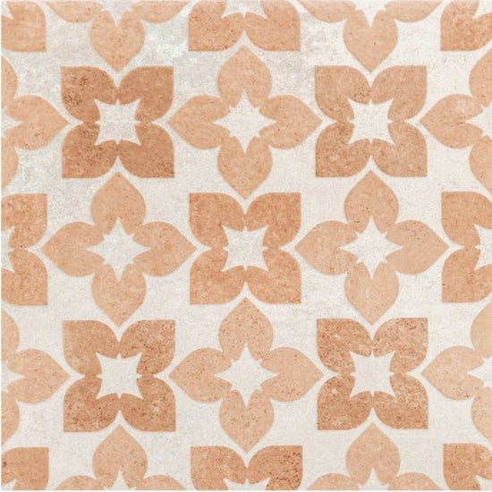 Phlox 8" x8 " Ocre Porcelain Matte and Shiny Tile