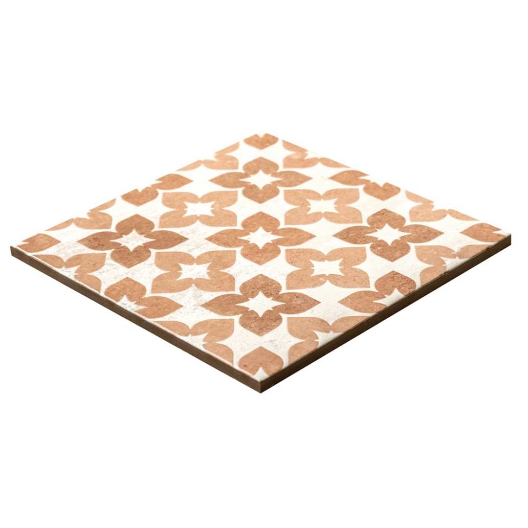 Phlox 8" x8 " Ocre Porcelain Matte and Shiny Tile
