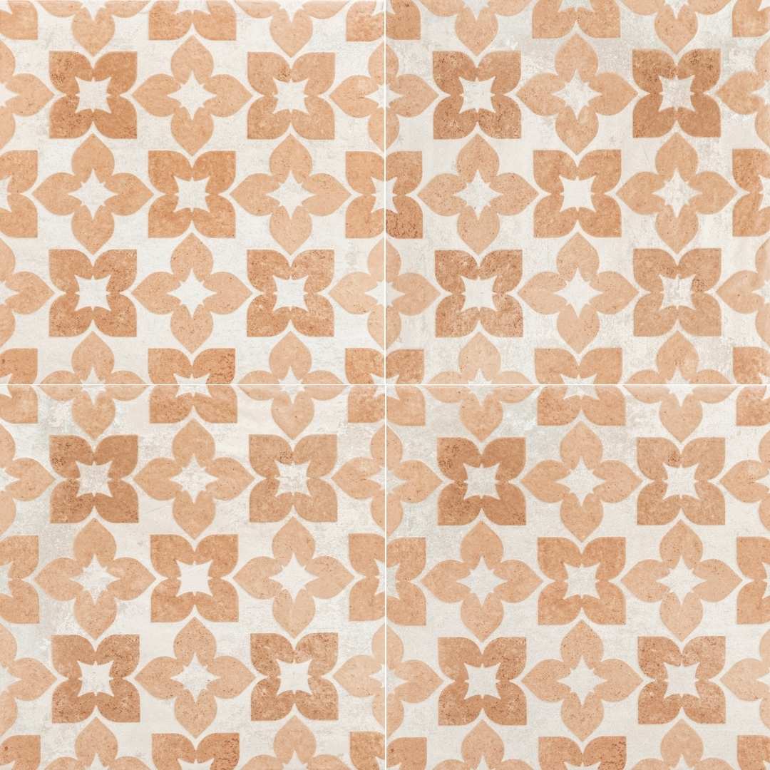 Phlox 8" x8 " Ocre Porcelain Matte and Shiny Tile