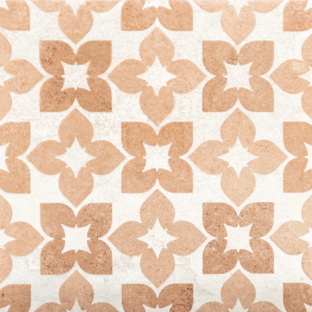 Phlox 8" x8 " Ocre Porcelain Matte and Shiny Tile