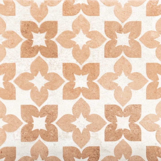 Phlox 8" x8 " Ocre Porcelain Matte and Shiny Tile