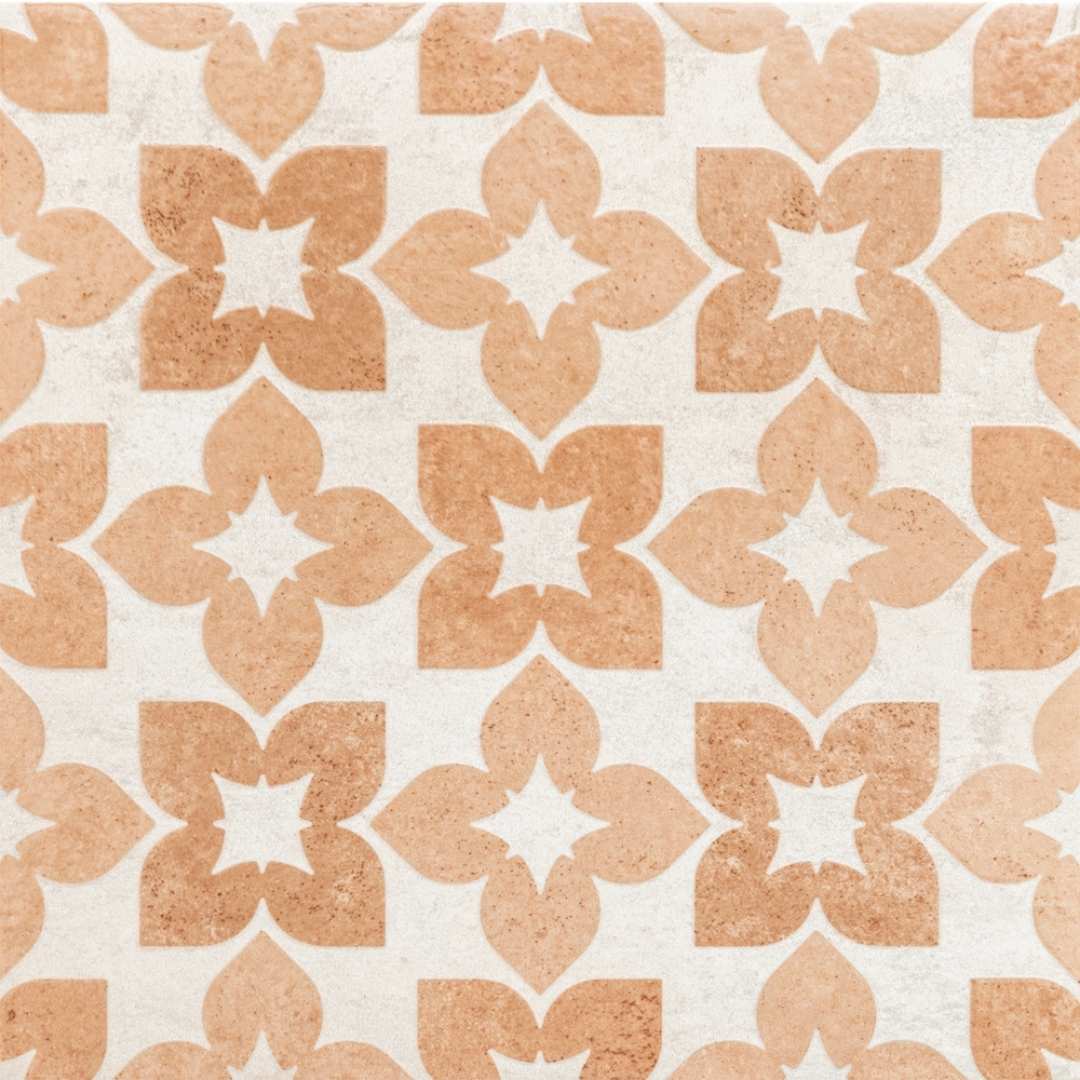 Phlox 8" x8 " Ocre Porcelain Matte and Shiny Tile