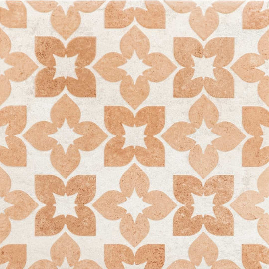 Phlox 8" x8 " Ocre Porcelain Matte and Shiny Tile