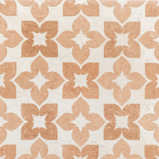 Phlox 8" x8 " Ocre Porcelain Matte and Shiny Tile