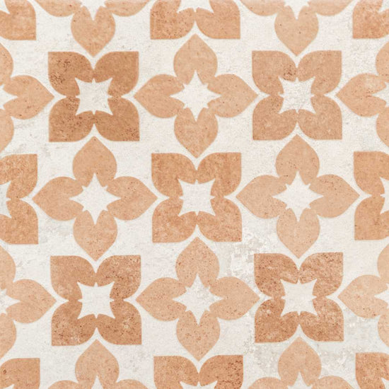 Phlox 8" x8 " Ocre Porcelain Matte and Shiny Tile
