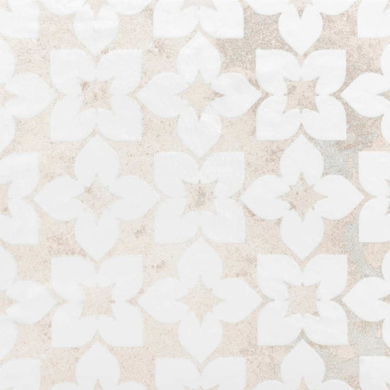 Phlox 8" x 8" White Porcelain Matte and Shiny Tile