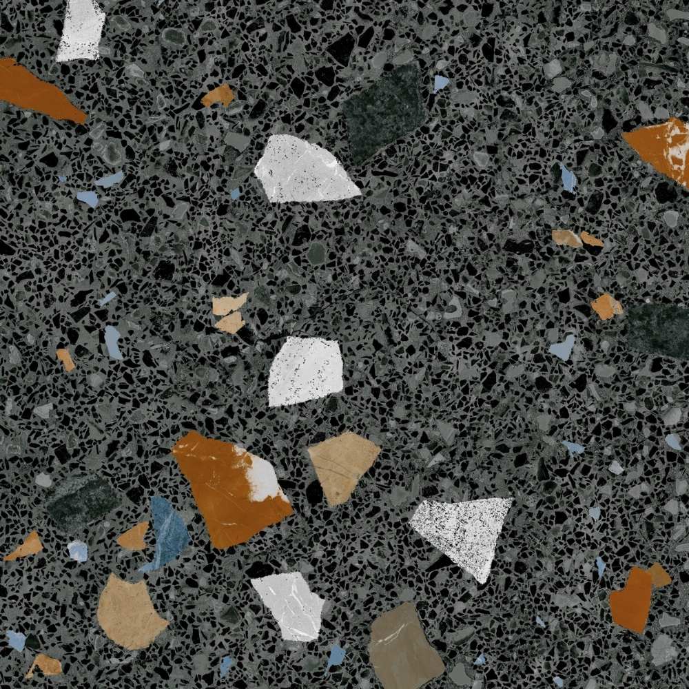Terrazzo 24"x24" Grafito Porcelain Matte Tile