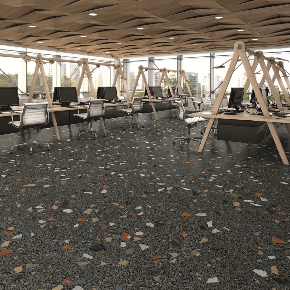 Terrazzo 24x24 Grafito 15.5sf/cs