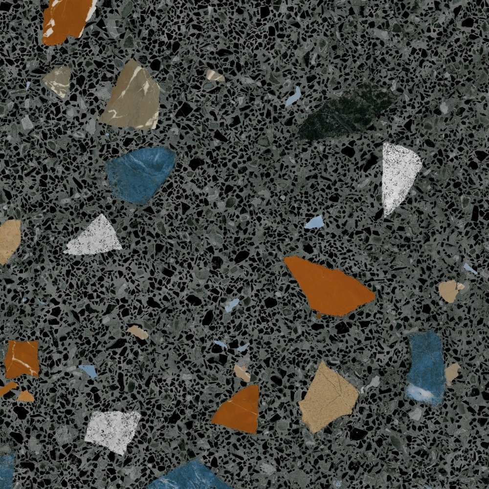 Terrazzo 24"x24" Grafito Porcelain Matte Tile