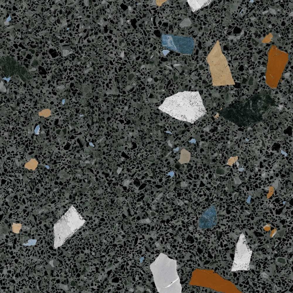 Terrazzo 24"x24" Grafito Porcelain Matte Tile