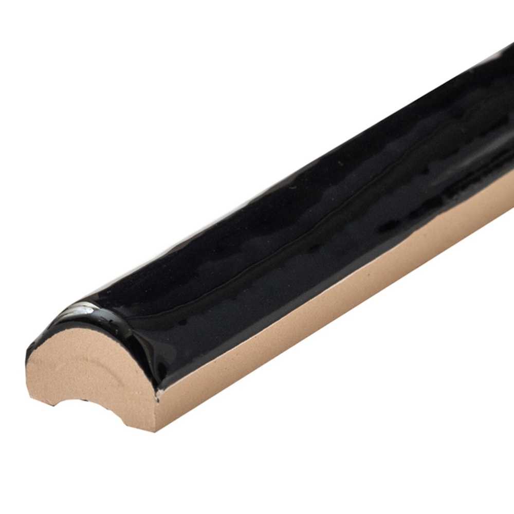 Talavera 1" x 6" Black Ceramic Glossy Pencil