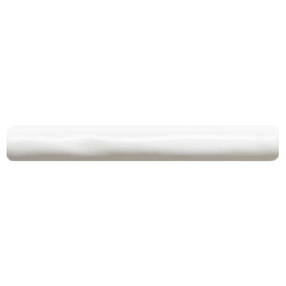 Talavera 1" x 6" White Ceramic Glossy Pencil