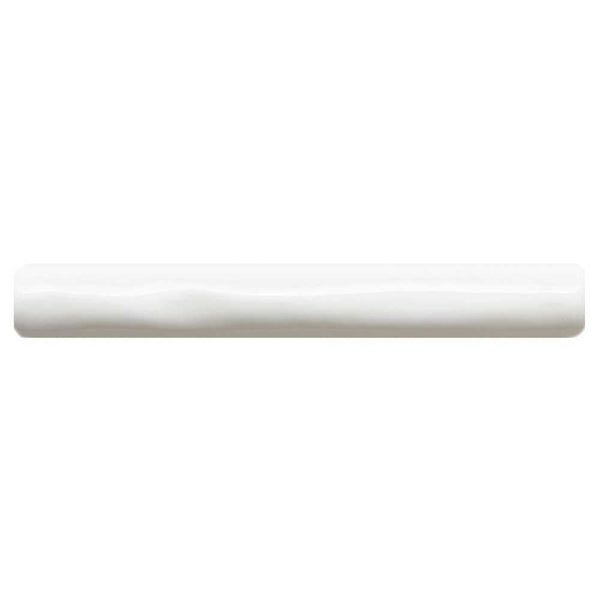Talavera 1" x 6" White Ceramic Glossy Pencil