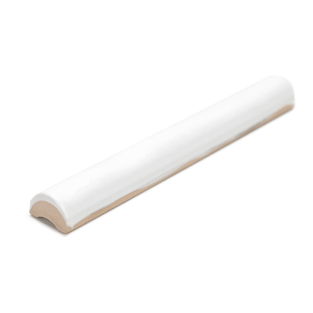 Talavera 1" x 6" White Ceramic Glossy Pencil