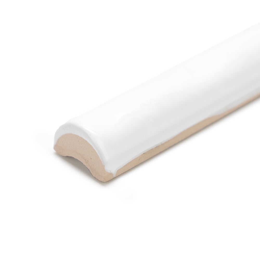 Talavera 1" x 6" White Ceramic Glossy Pencil