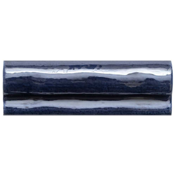 Talavera 2" x 6" Cobalt Ceramic Glossy Chair Rail