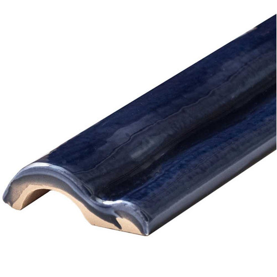 Talavera 2" x 6" Cobalt Ceramic Glossy Chair Rail