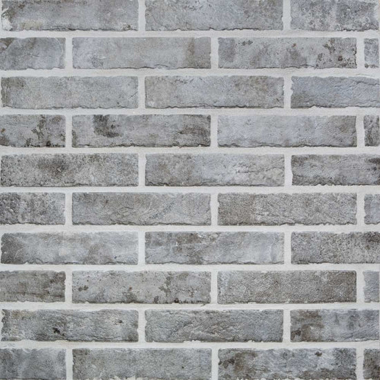 Brick City 2" x 10" Grey Porcelain Matte Tile