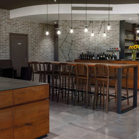 Brick City 2" x 10" Grey Porcelain Matte Tile