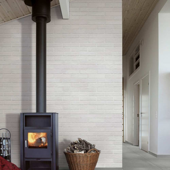 Brick City 2" x 10" White Porcelain Matte Tile