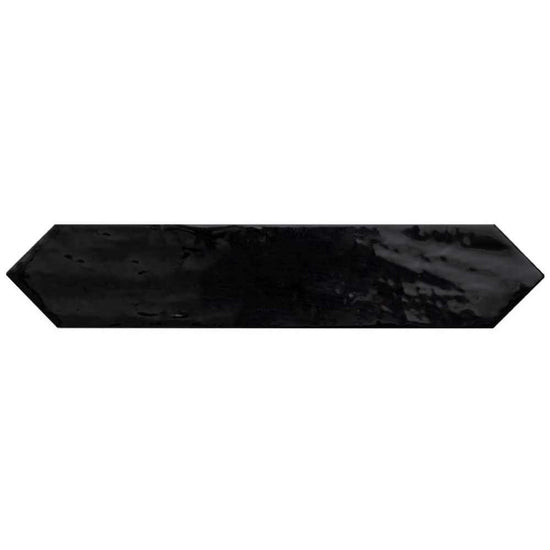 Talavera Picket Black Ceramic Glossy Tile