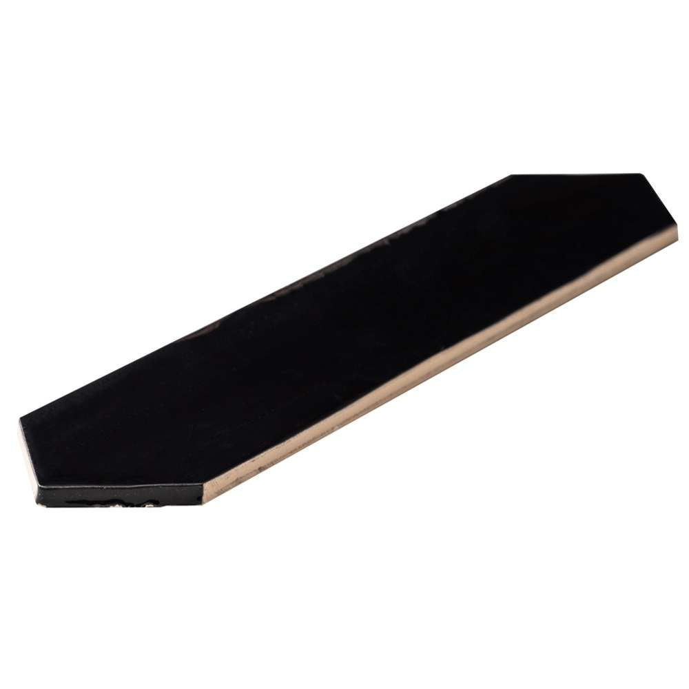 Talavera Picket Black Ceramic Glossy Tile