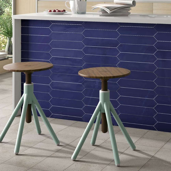 Talavera Picket Cobalt Ceramic Glossy Tile