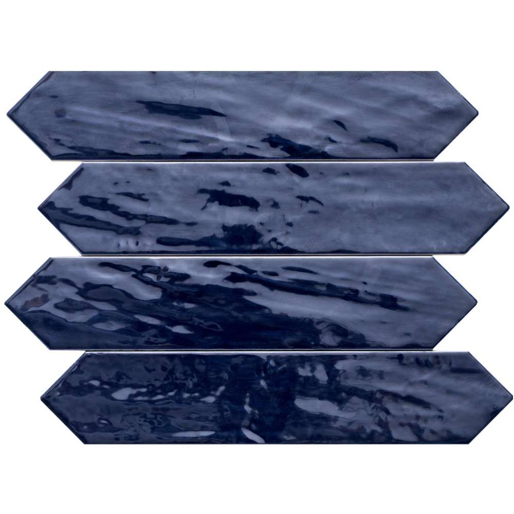 Talavera Picket Cobalt Ceramic Glossy Tile