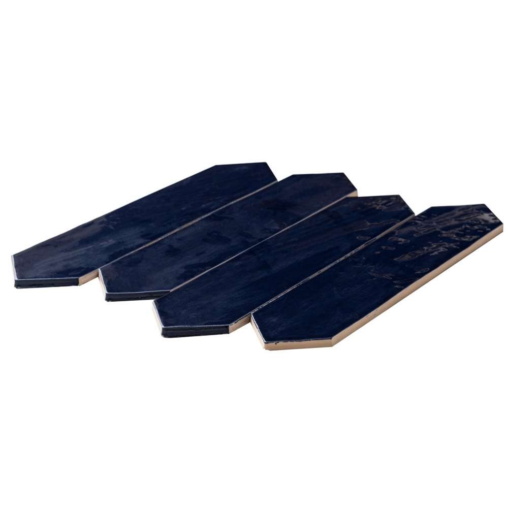 Talavera Picket Cobalt Ceramic Glossy Tile