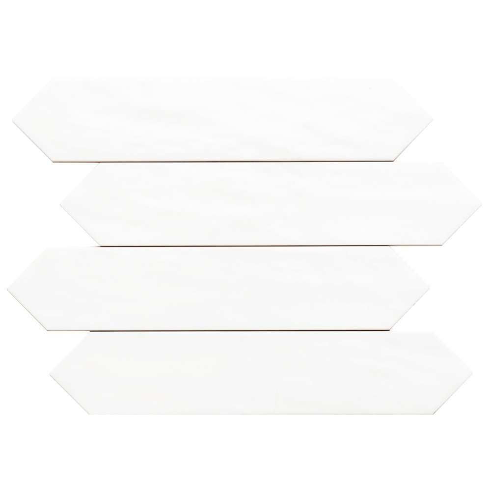 Talavera Picket White Ceramic Glossy Tile