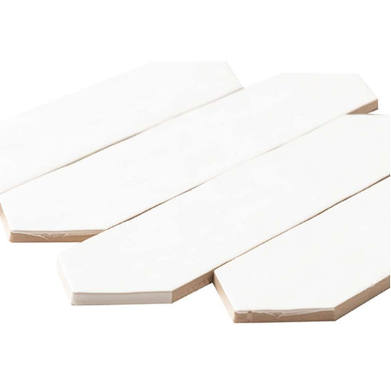 Talavera Picket White Ceramic Glossy Tile