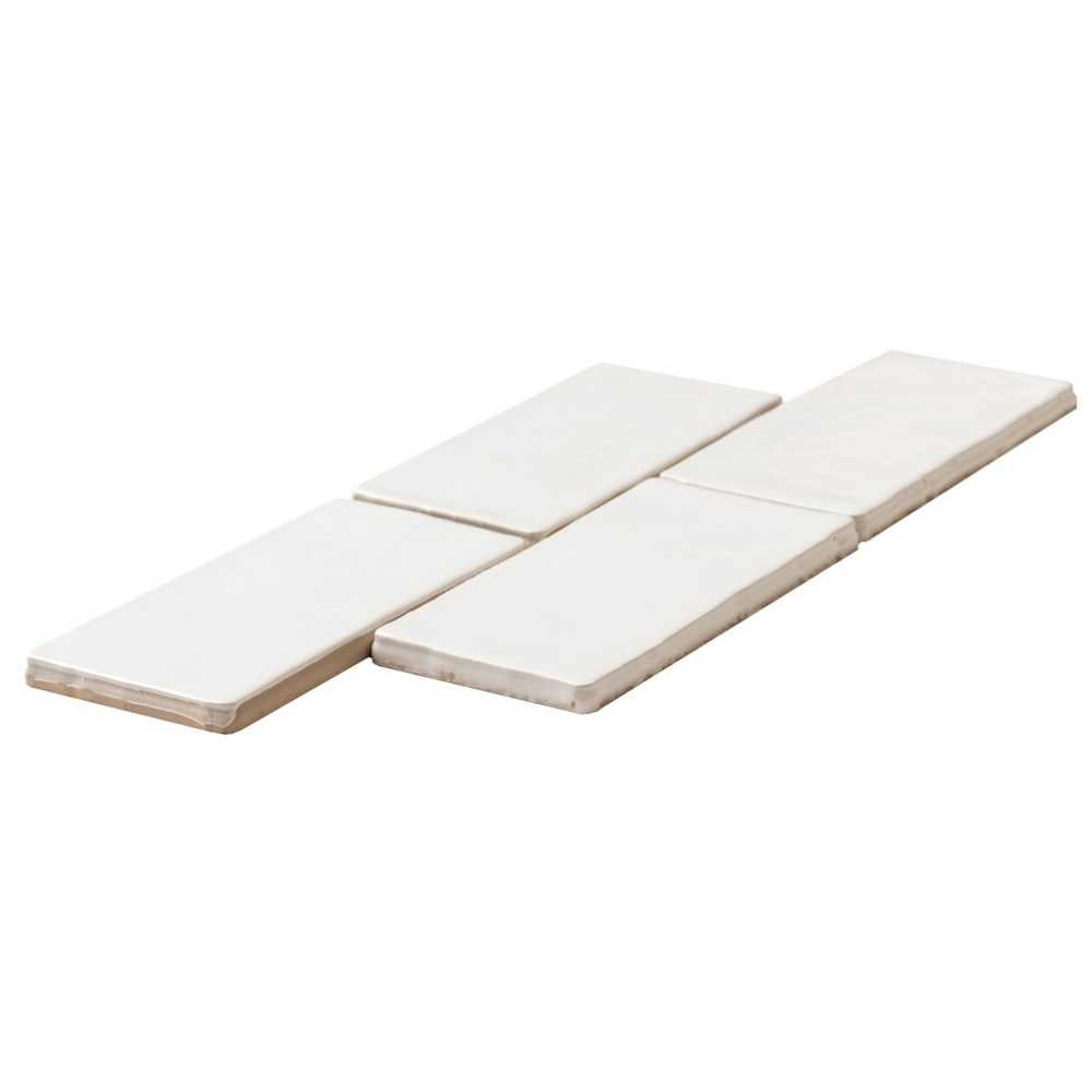 Talavera 3"x6" White Ceramic Glossy Tile
