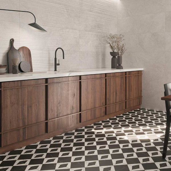 Orion 8" x 8" Marquina Porcelain Matte Tile