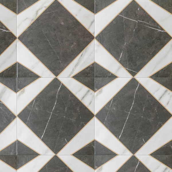 Orion 8" x 8" Marquina Porcelain Matte Tile