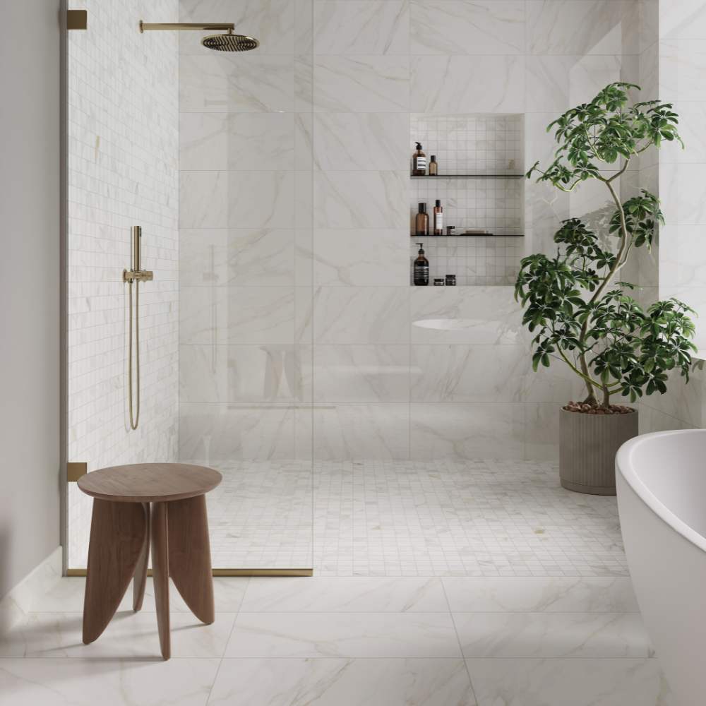 Savannah 12" x 24" White Porcelain Satin Tile