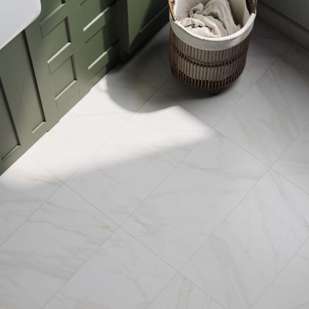 Savannah 12" x 24" White Porcelain Satin Tile