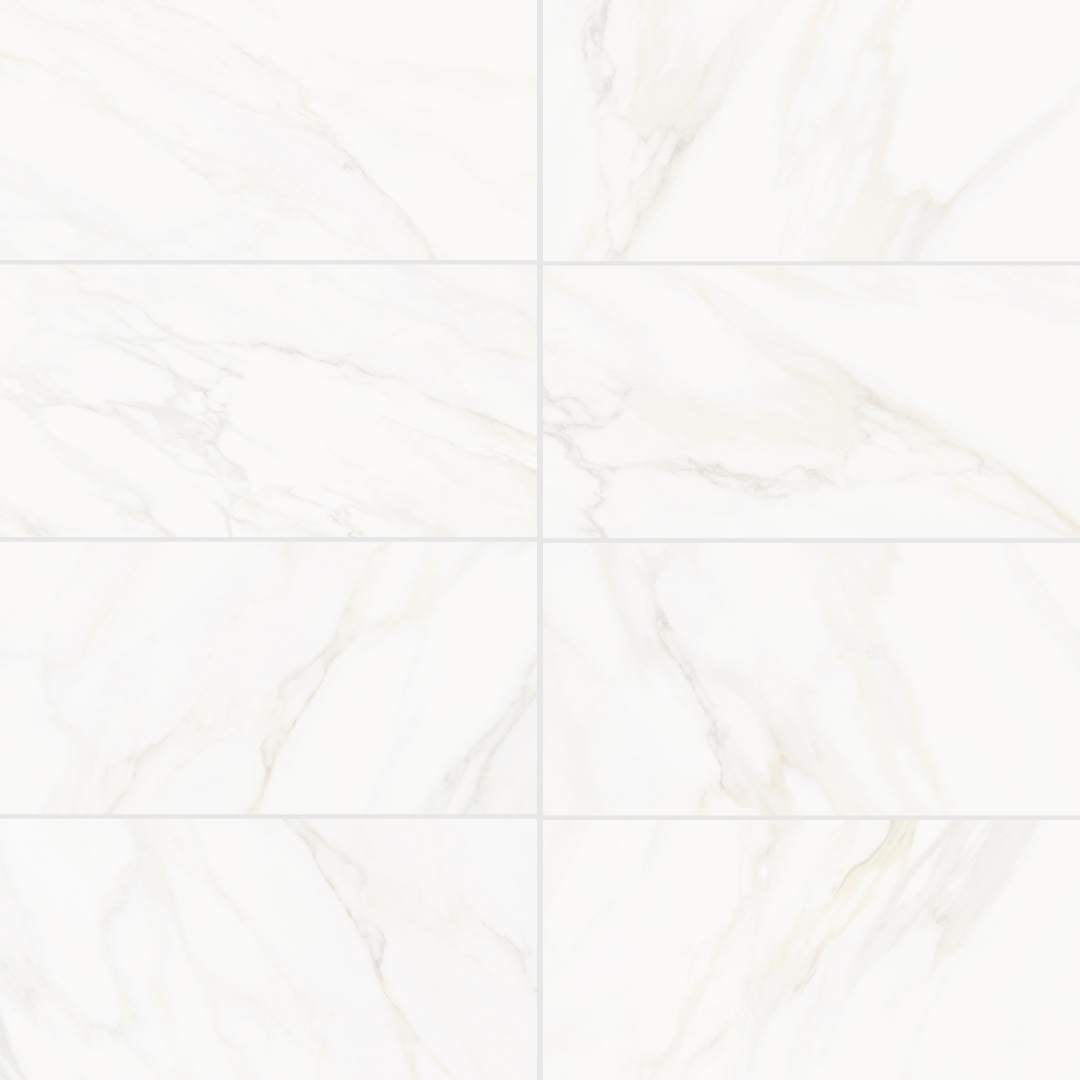 Savannah 12" x 24" White Porcelain Satin Tile