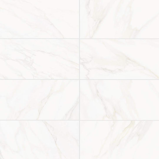 Savannah 12" x 24" White Porcelain Satin Tile