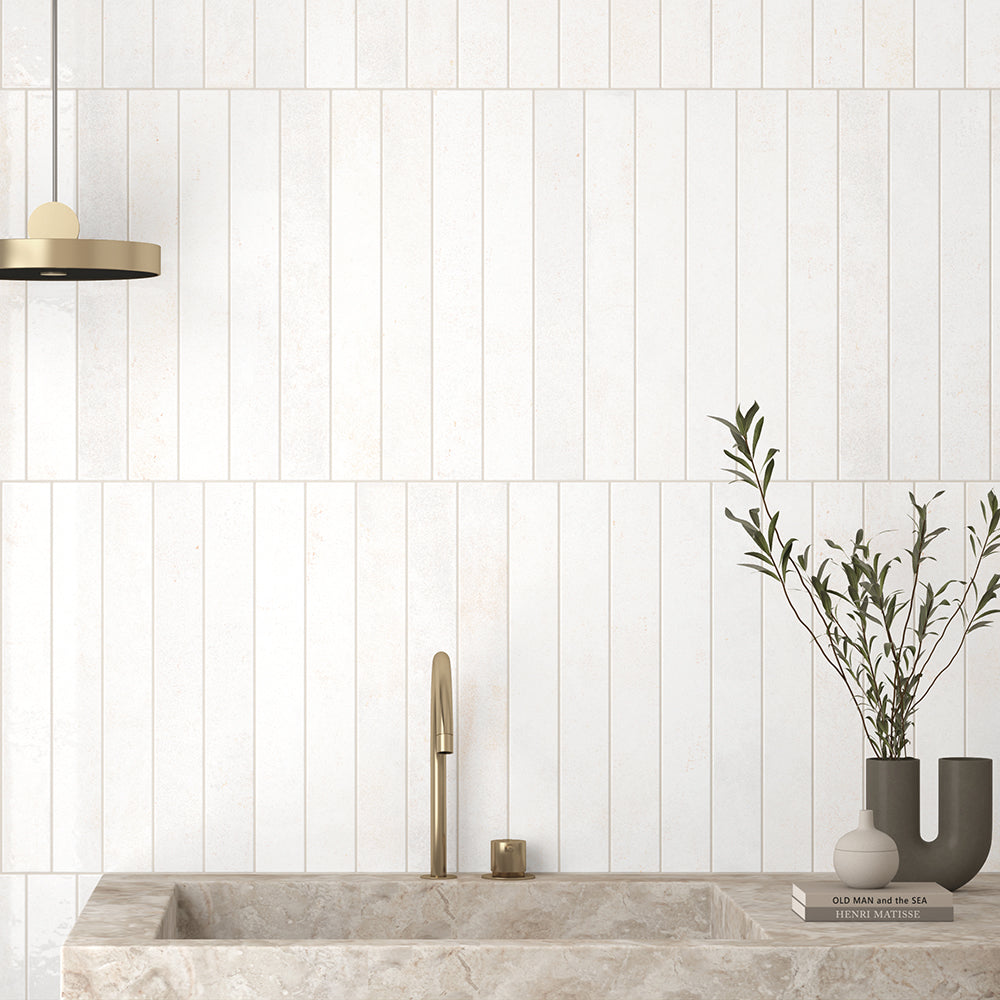 Vela 2" x 16" Clean Porcelain Glossy Tile