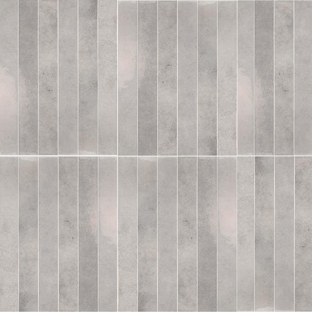 Vela 2" x 16" Dim Gray Porcelain Glossy Tile