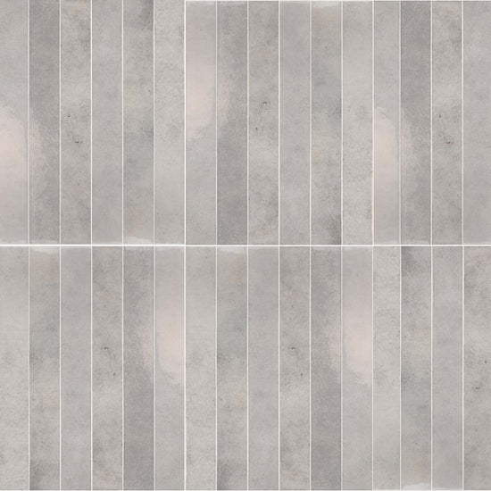 Vela 2" x 16" Dim Gray Porcelain Glossy Tile