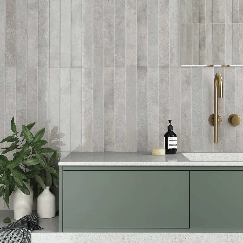 Vela 2" x 16" Dim Gray Porcelain Glossy Tile