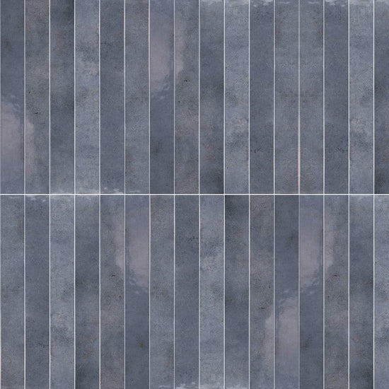 Vela 2" x 16" Deep Royal Porcelain Glossy Tile