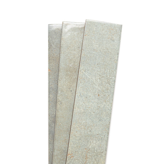 Vela 2" x 16" Green Field Porcelain Glossy Tile